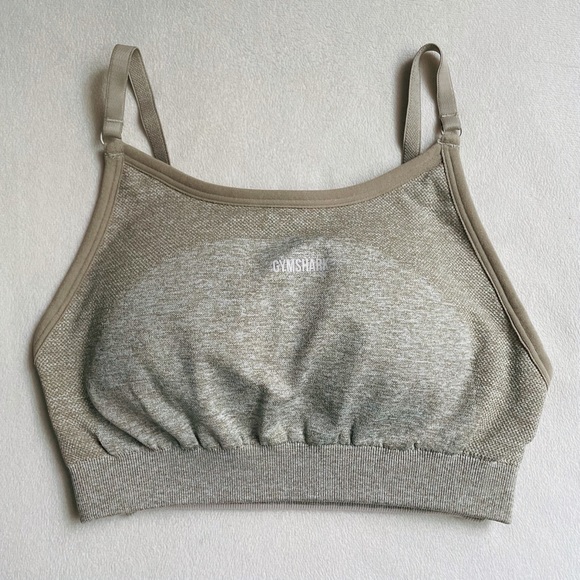 Gymshark Other - Flex Strappy Sports Bra in Khaki Marl/Taupe